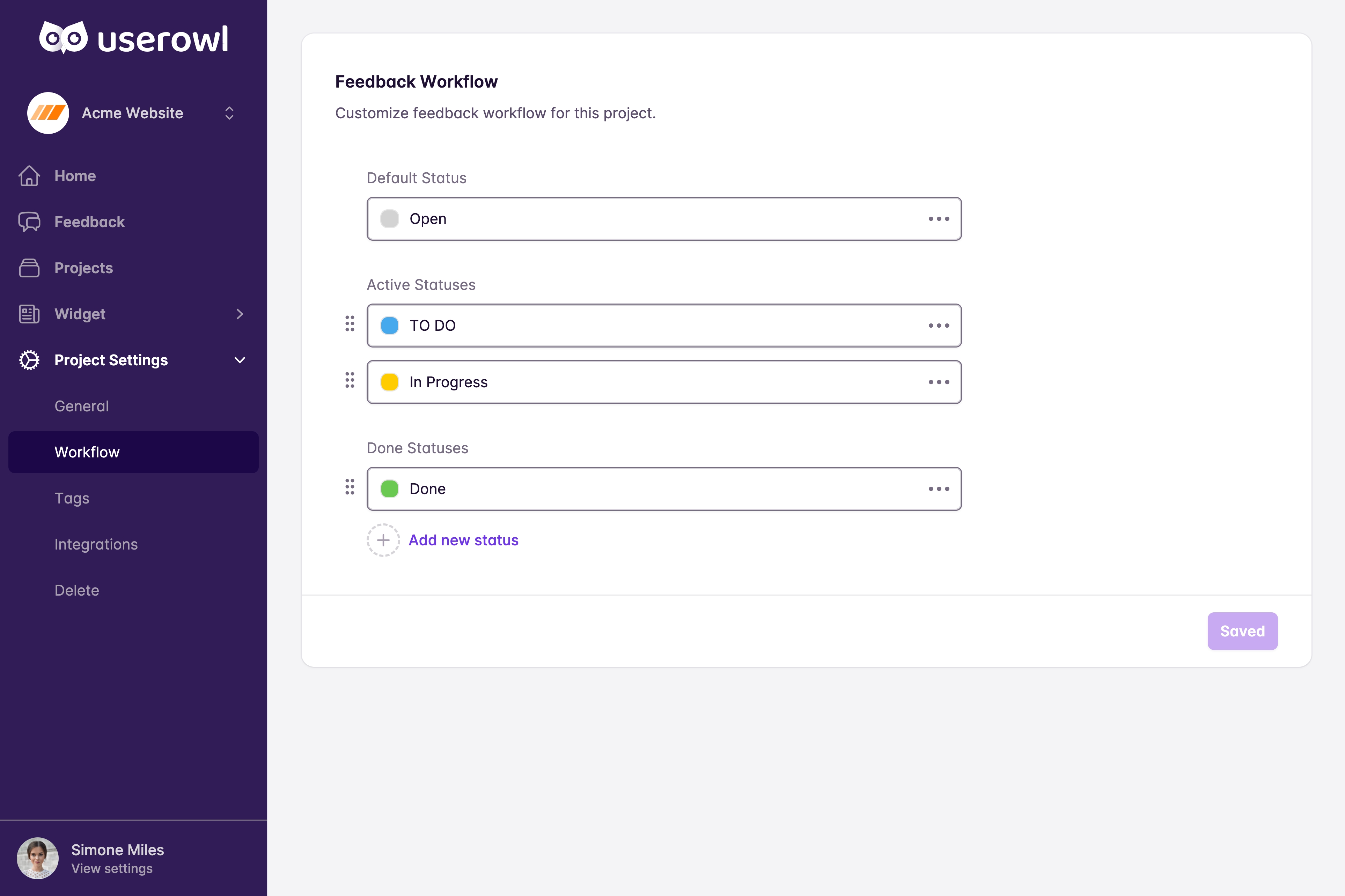 Project workflow