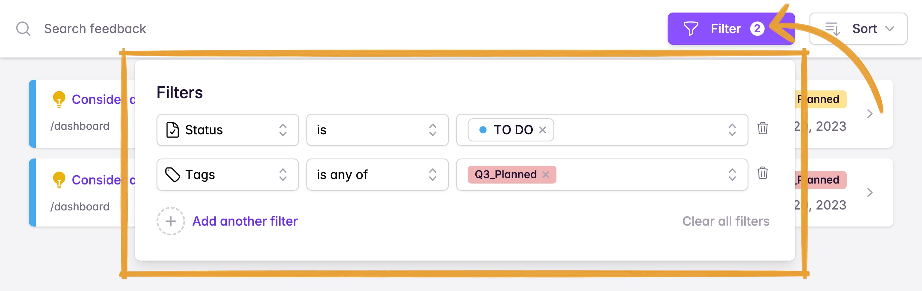 Adding multiple filter